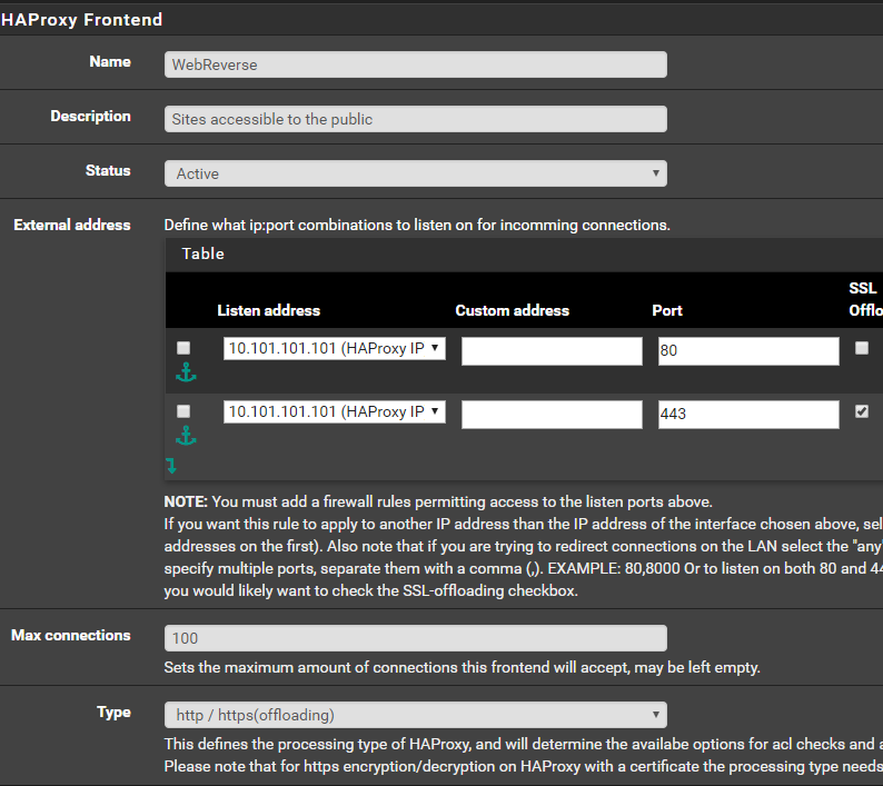 haproxy redirect http to https pfsense